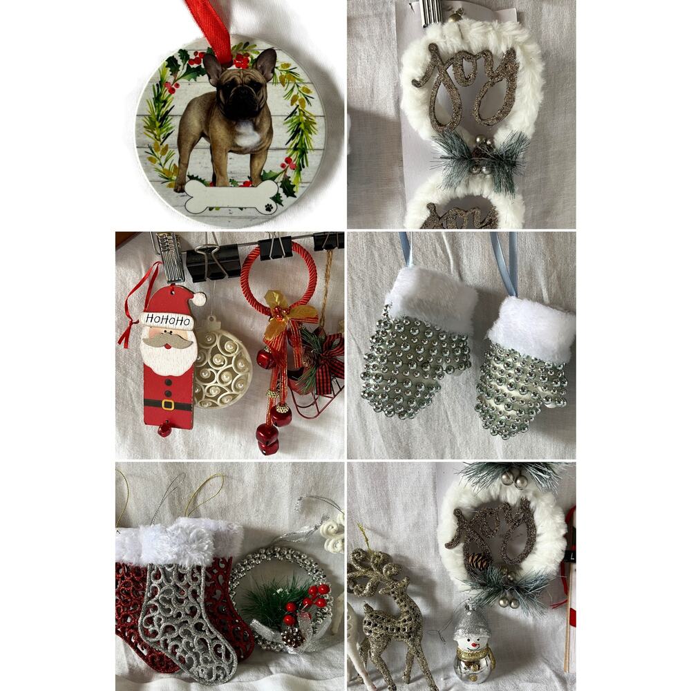 Mixed Lot of 20 Christmas Ornaments - Picture 1 of 10